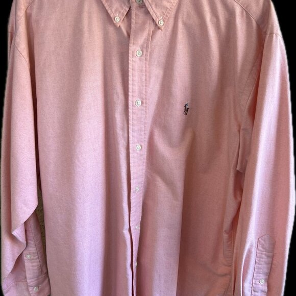 POLO Ralph Lauren Men's Salmon Button Down Oxford Shirt: 17-32/33 - Picture 3 of 6